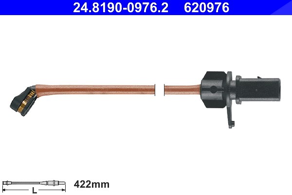Ate Warnkontakt, Bremsbelagverschleiß [Hersteller-Nr. 24.8190-0976.2] für VW, Audi