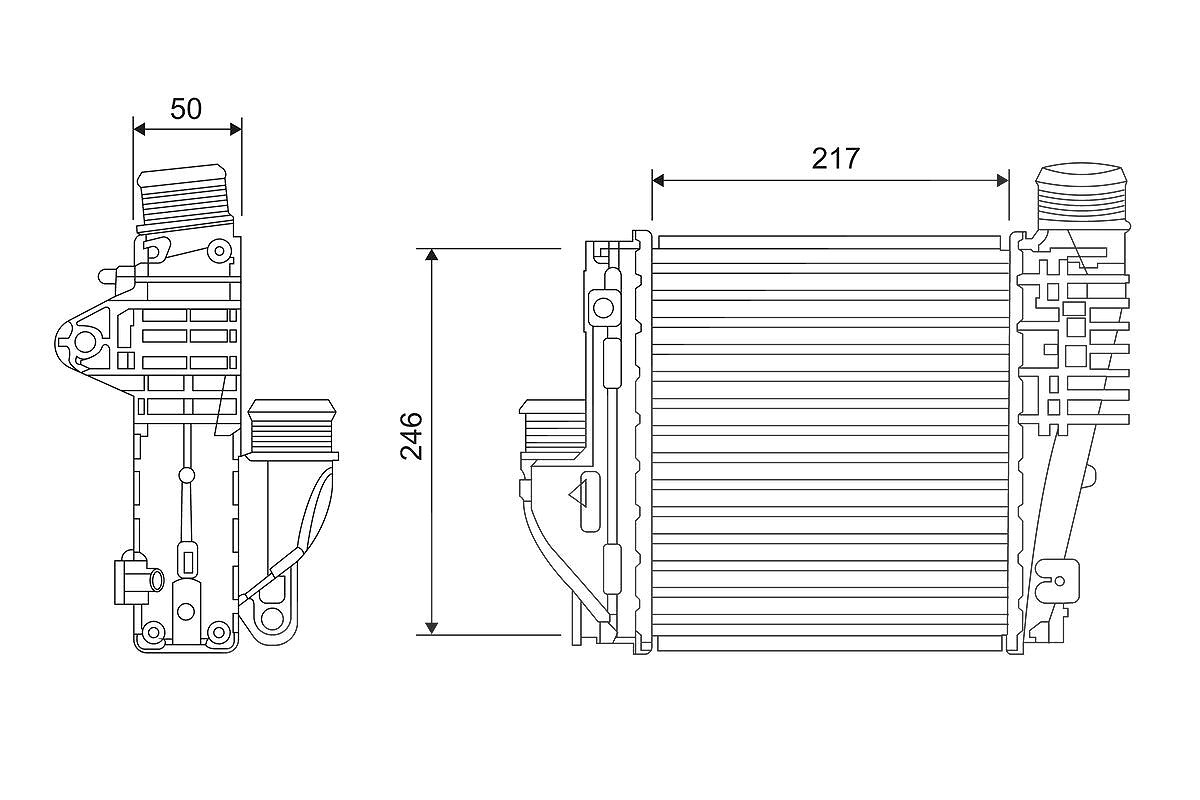 Valeo Ladeluftkühler [Hersteller-Nr. 818290] für Peugeot, Fiat, Citroën, Peugeot (df-psa), Opel, Vauxhall, Ds, Toyota