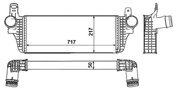 Nrf Ladeluftkühler [Hersteller-Nr. 30466] für VW