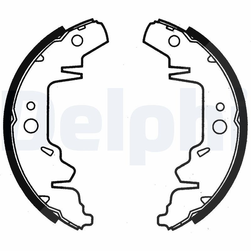 Delphi Bremsbackensatz Trommelbremse [Hersteller-Nr. LS1814] für Dodge, Chrysler, Kia, Plymouth