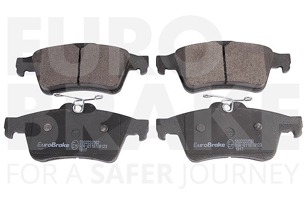 Eurobrake Bremsbeläge Hinterachse [Hersteller-Nr. 5502222562] für Opel, Mazda, Volvo, Saab, Vauxhall, Cadillac, Jaguar, Nissan, Renault, Ford, Citroën