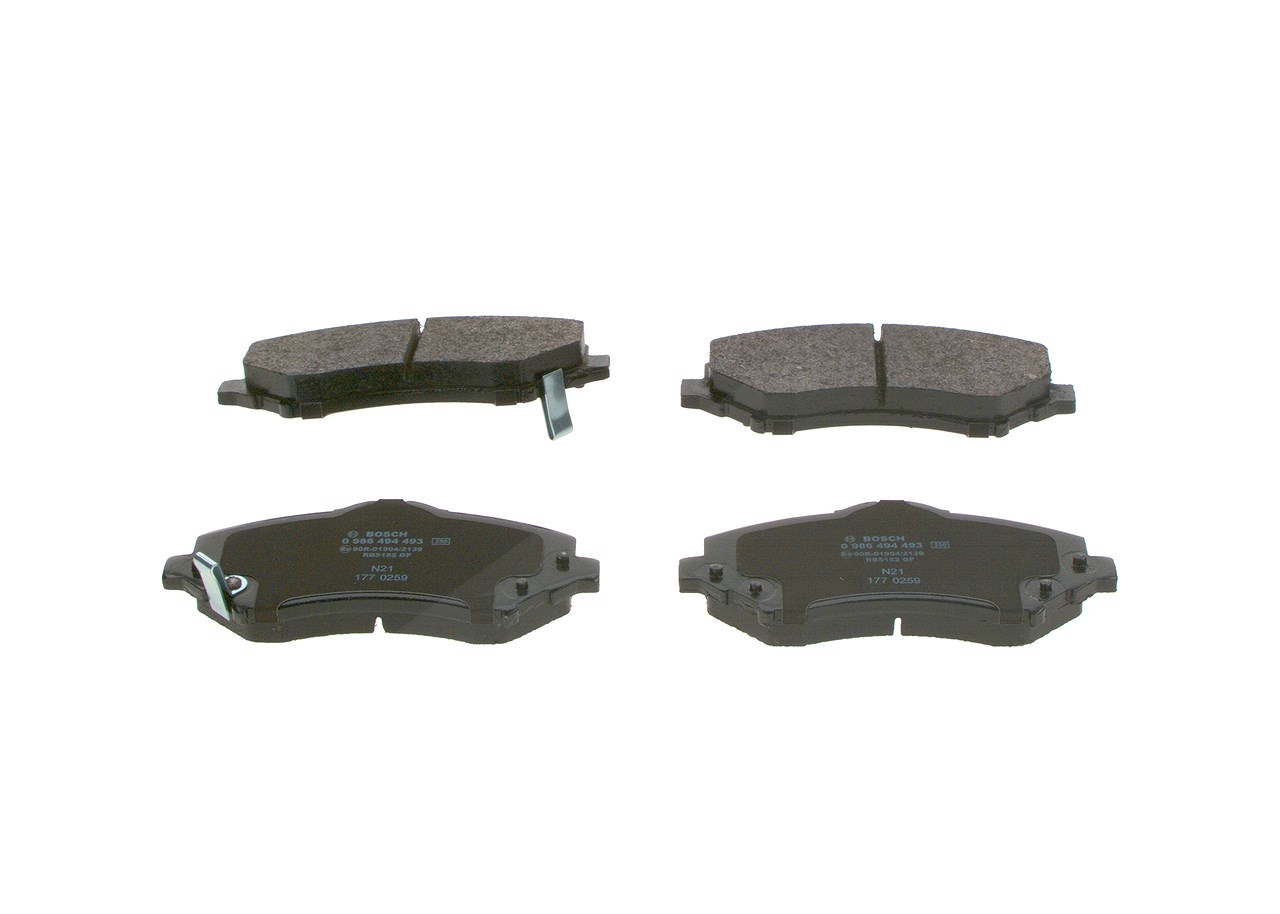 Bosch Bremsbeläge vorne (Satz) [Hersteller-Nr. 0986494493] für Chrysler, Fiat, Dodge, Jeep