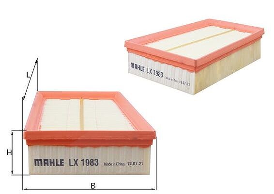 Mahle Luftfilter [Hersteller-Nr. LX1983] für Nissan, Renault
