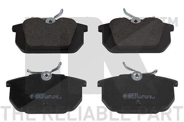 Nk Bremsbelagsatz Hinterachse für Grauguss-Sättel [Hersteller-Nr. 222324] für Fiat, Mercedes-Benz, Alfa Romeo