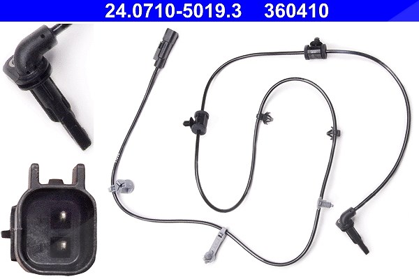 Ate Sensor, Raddrehzahl [Hersteller-Nr. 24.0710-5019.3] für Vauxhall, Opel
