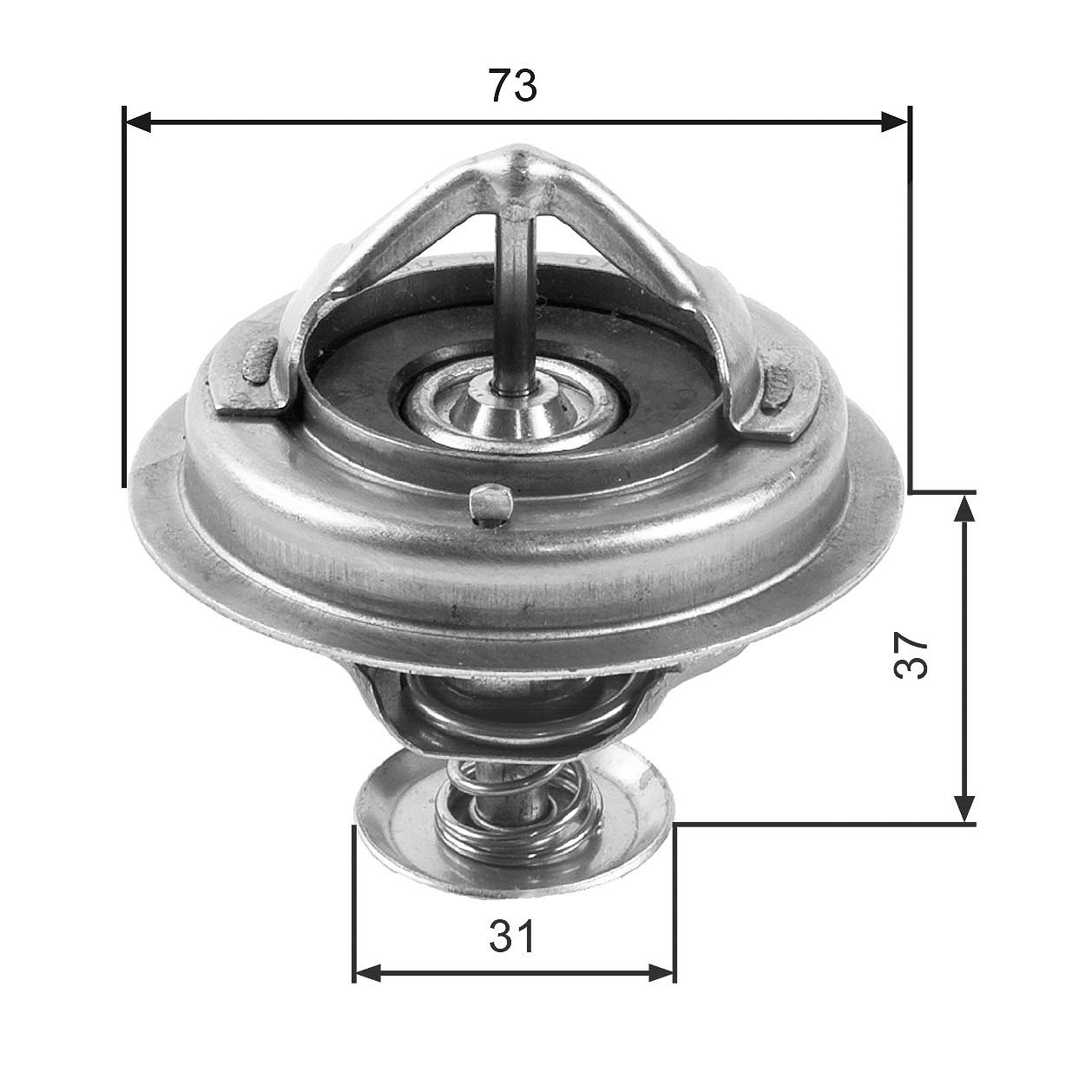 Gates Thermostat, Kühlmittel [Hersteller-Nr. TH24582G1] für Daihatsu, Toyota
