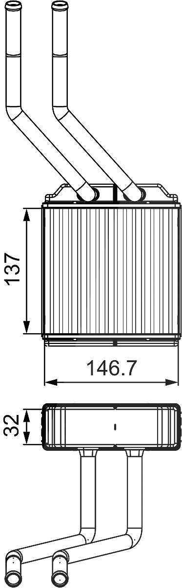 Valeo Wärmetauscher, Innenraumheizung [Hersteller-Nr. 811520] für Ford