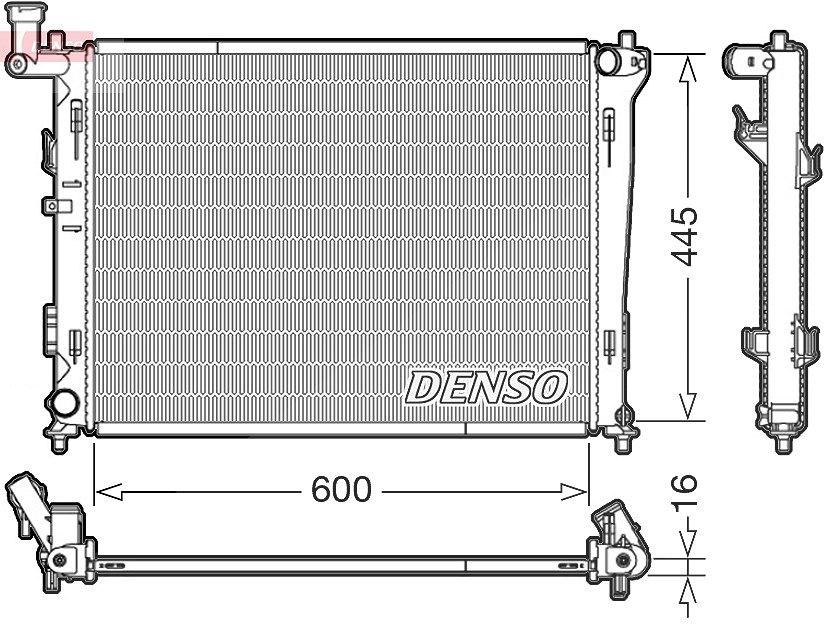 Denso Kühler, Motorkühlung [Hersteller-Nr. DRM41004] für Kia, Hyundai