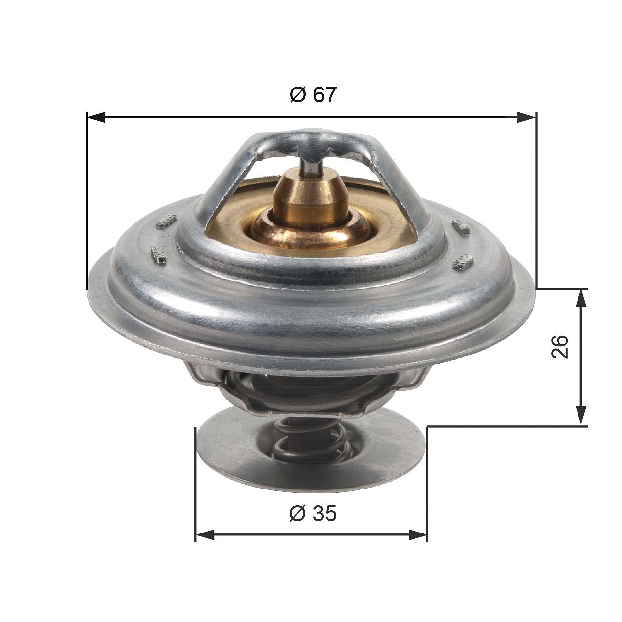 Gates Thermostat, Kühlmittel [Hersteller-Nr. TH13287G1] für Bentley, VW, Audi