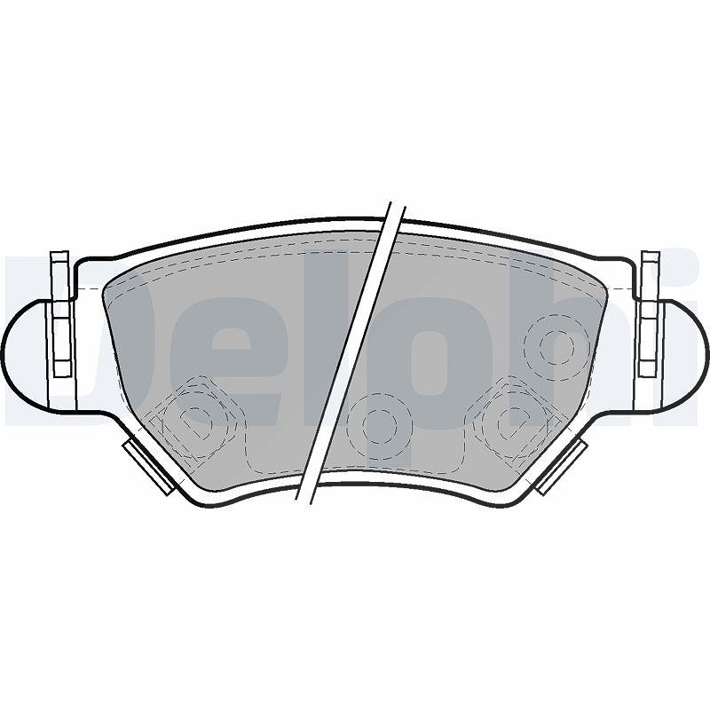 Delphi Bremsbelagsatz, Scheibenbremse [Hersteller-Nr. LP1553] für Chevrolet, Vauxhall, Opel