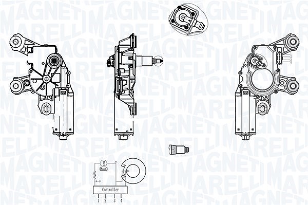 Magneti Marelli Wischermotor [Hersteller-Nr. 064013022010] für Audi