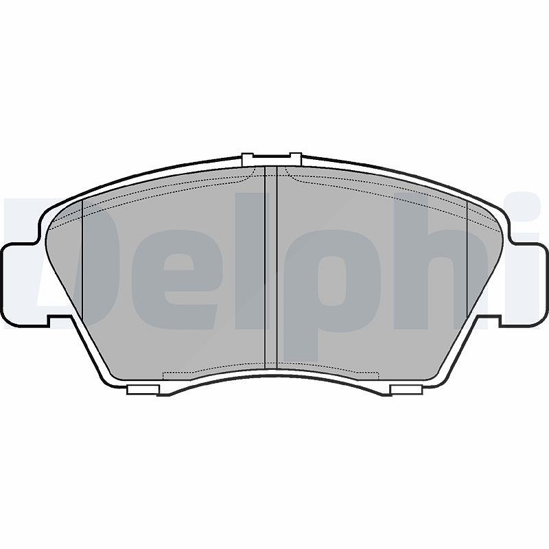 Delphi Bremsbelagsatz, Scheibenbremse [Hersteller-Nr. LP809] für Peugeot, Acura, Honda