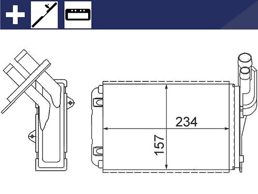 Mahle Wärmetauscher, Innenraumheizung [Hersteller-Nr. AH99000S] für Renault