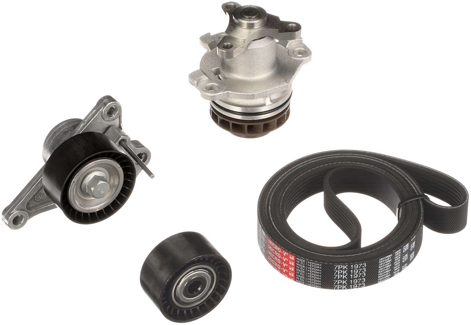 Gates Wasserpumpe + Keilrippenriemensatz [Hersteller-Nr. KP17PK1973] für Vauxhall, Opel, Nissan, Renault