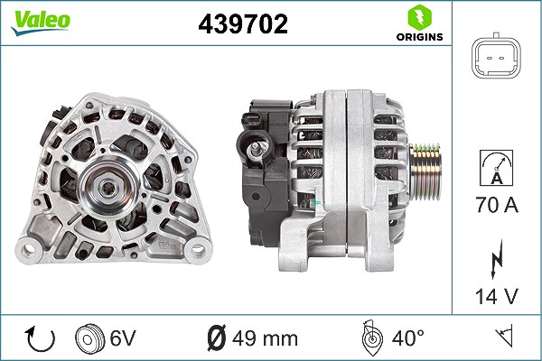 Valeo Generator [Hersteller-Nr. 439702] für Citroën, Peugeot