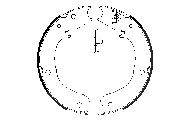 Bosch Bremsbackensatz, Feststellbremse [Hersteller-Nr. 0986487710] für Mitsubishi