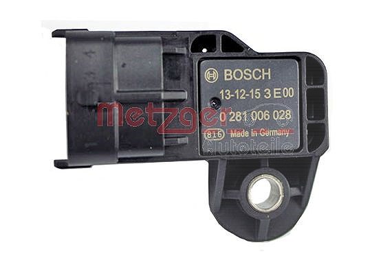 Metzger Autoteile Sensor, Ladedruck [Hersteller-Nr. 0906159] für Fiat, Vauxhall, Renault, Jeep, Ferrari, Chevrolet, Iveco, Porsche, Abarth, Opel, Ford
