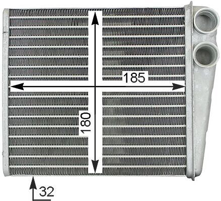 Mahle Wärmetauscher, Innenraumheizung [Hersteller-Nr. AH208000S] für Audi, VW, Proton, Skoda, Seat