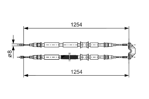 Bosch Seilzug, Feststellbremse [Hersteller-Nr. 1987477764] für Vauxhall, Opel
