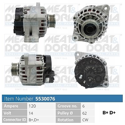 Meat & Doria Generator [Hersteller-Nr. 5530076] für Opel, Vauxhall, Fiat