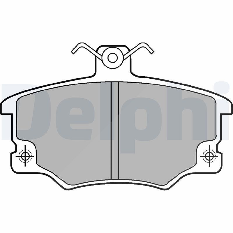 Delphi Bremsbelagsatz, Scheibenbremse [Hersteller-Nr. LP459] für Pininfarina, Alfa Romeo, Fiat, Abarth, Autobianchi, Lancia
