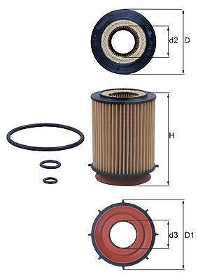 Mahle Ölfilter [Hersteller-Nr. OX982D] für Infiniti, Mercedes-Benz