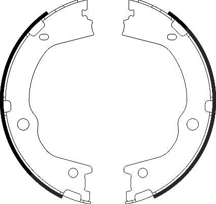 Hella Bremsbackensatz, Feststellbremse [Hersteller-Nr. 8DA355050-931] für Kg Mobility, Kia, Hyundai, Ssangyong