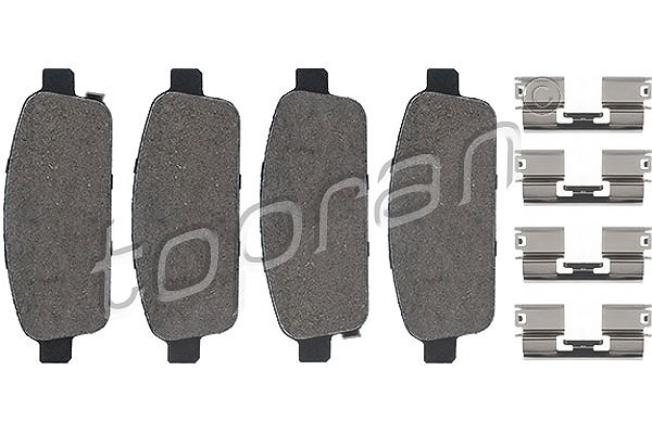 Topran Bremsbeläge hinten (Satz) [Hersteller-Nr. 208005] für Vauxhall, Chevrolet, Opel
