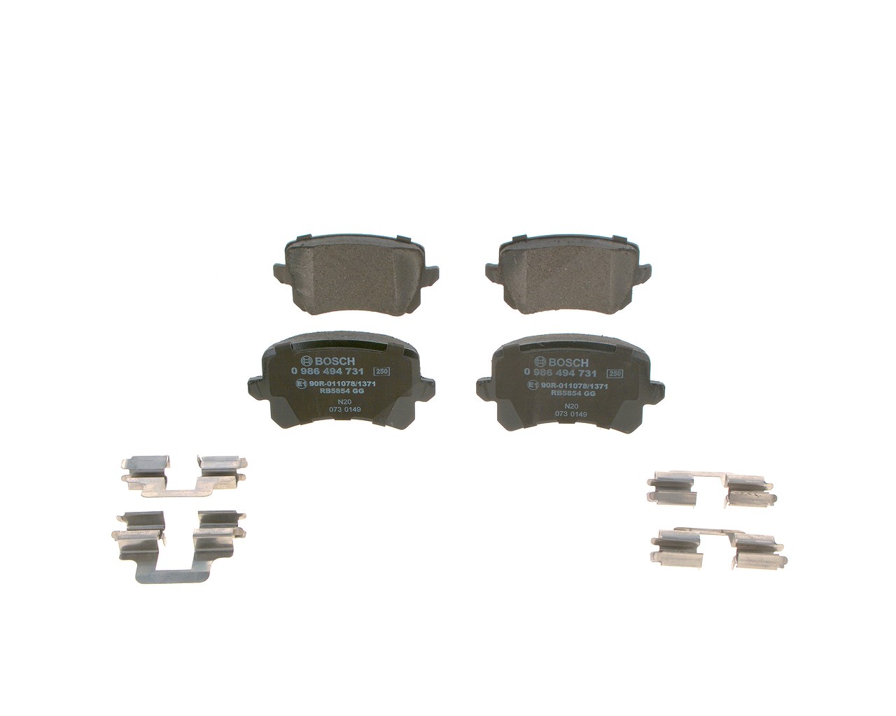 Bosch Bremsbelagsatz, Scheibenbremse [Hersteller-Nr. 0986494731] für Seat, VW, Audi