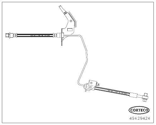 Corteco Bremsschlauch [Hersteller-Nr. 49429424] für Vauxhall, Opel