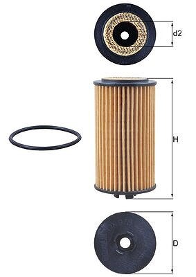 Mahle Ölfilter [Hersteller-Nr. OX978D] für Opel, Vauxhall