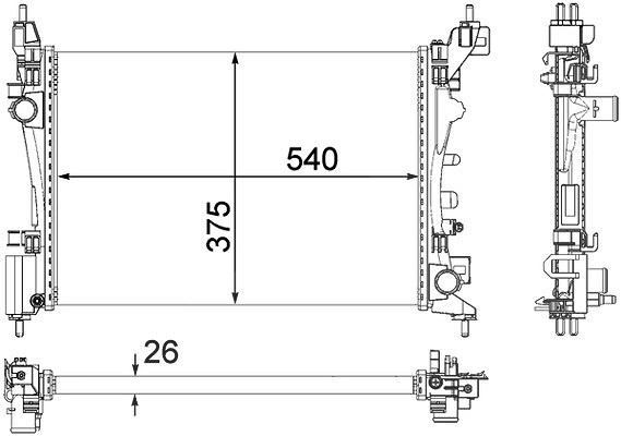Mahle Kühler, Motorkühlung [Hersteller-Nr. CR1182000P] für Opel, Vauxhall