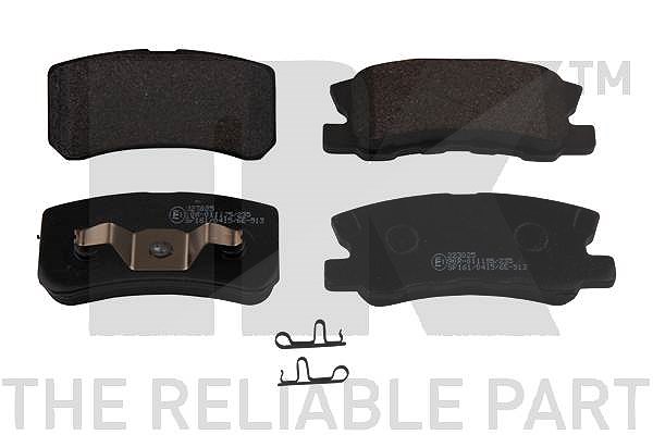 Nk Bremsbelagsatz Hinterachse [Hersteller-Nr. 223025] für Mitsubishi, Citroën, Chrysler, Lancia, Dodge, Jeep, Peugeot