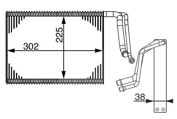 Mahle Verdampfer, Klimaanlage [Hersteller-Nr. AE143000S] für BMW