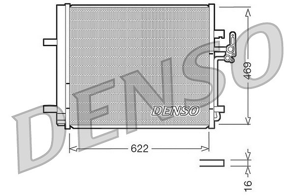 Denso Kondensator, Klimaanlage [Hersteller-Nr. DCN10016] für Volvo, Land Rover, Ford