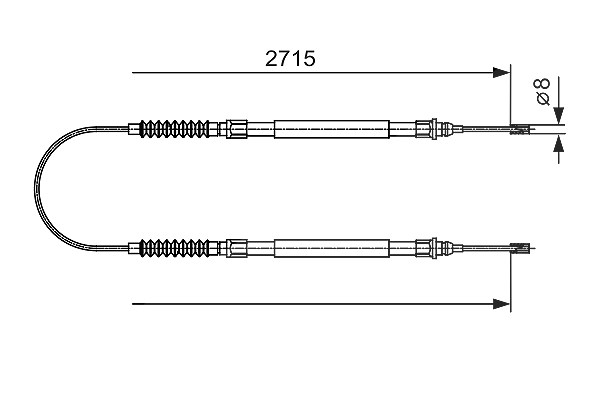 Bosch Seilzug, Feststellbremse [Hersteller-Nr. 1987482003] für Fiat, Peugeot, Citroën