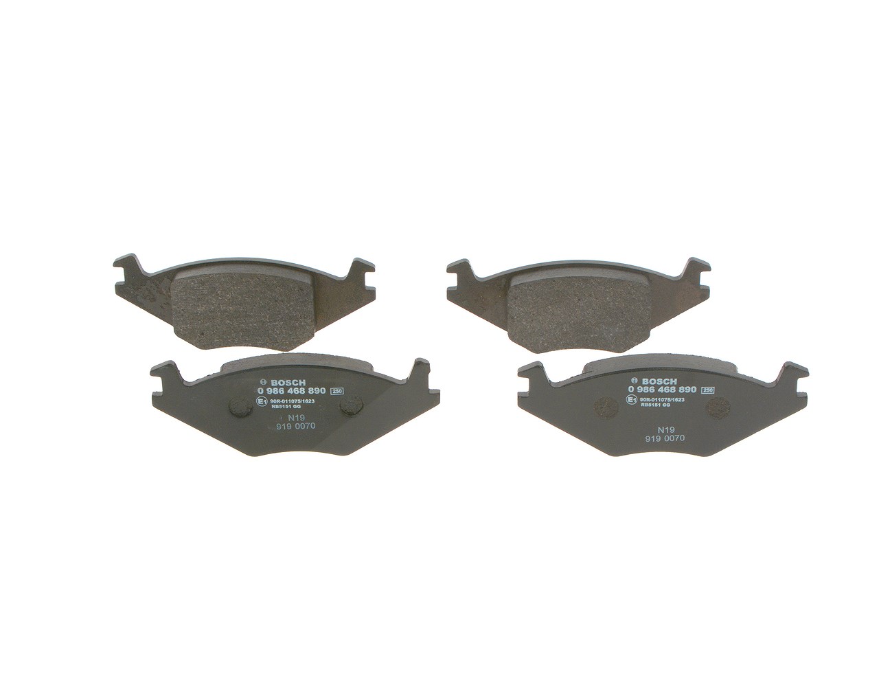 Bosch Bremsbelagsatz, Scheibenbremse [Hersteller-Nr. 0986468890] für Seat, VW