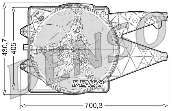 Denso Lüfter, Motorkühlung [Hersteller-Nr. DER01020] für Fiat, Abarth, Alfa Romeo