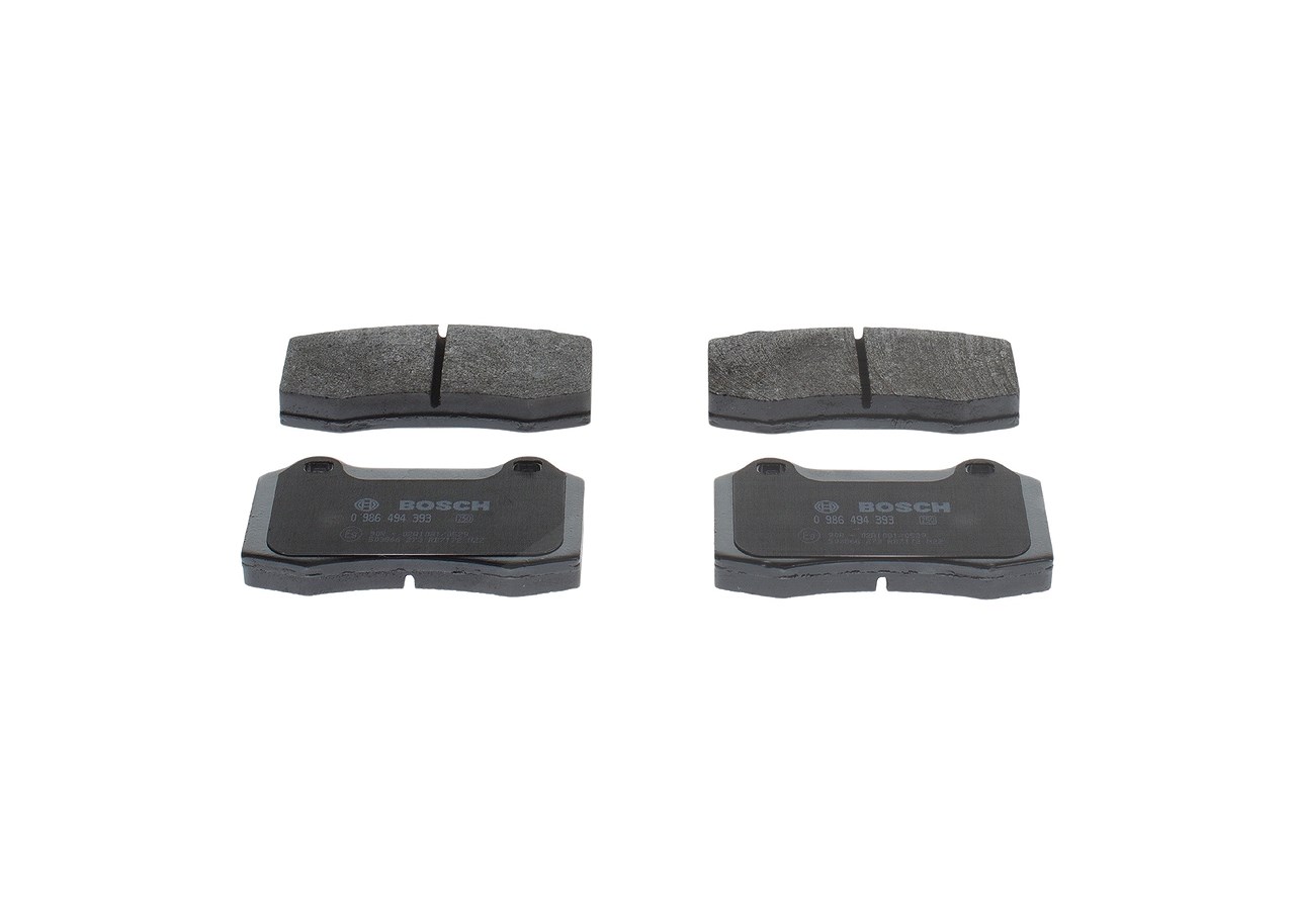 Bosch Bremsbelagsatz, Scheibenbremse [Hersteller-Nr. 0986494393] für Peugeot, Volvo, Ds, Citroën, Jaguar