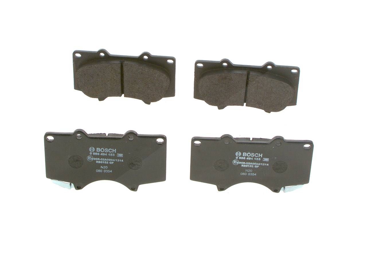 Bosch Bremsbelagsatz, Scheibenbremse [Hersteller-Nr. 0986494153] für Toyota, Lexus, Mitsubishi