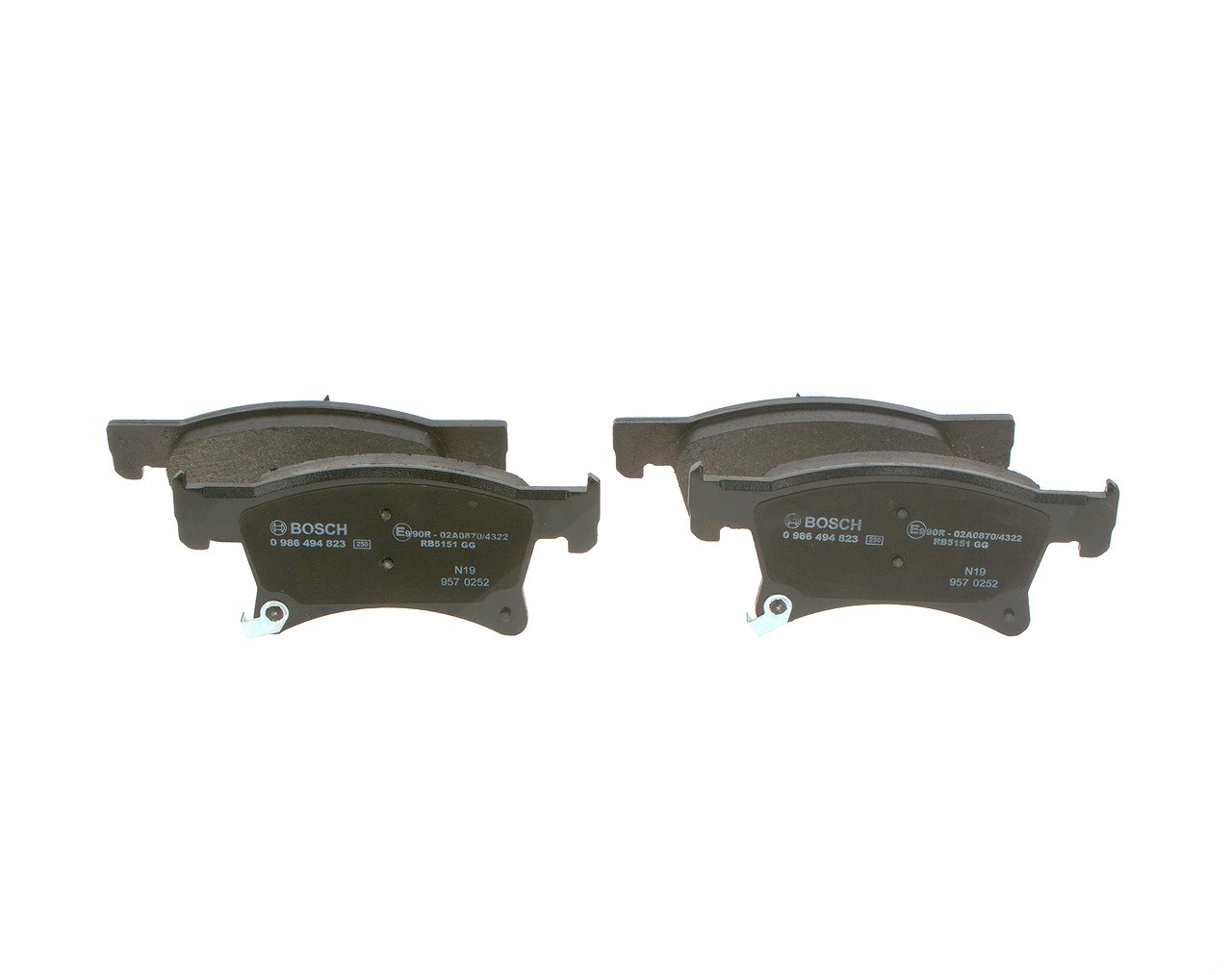 Bosch Bremsbelagsatz, Scheibenbremse [Hersteller-Nr. 0986494823] für Opel, Vauxhall