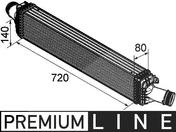 Mahle Ladeluftkühler [Hersteller-Nr. CI169000P] für Audi, Porsche