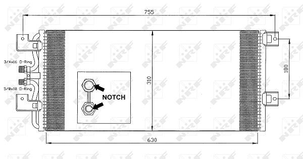 Nrf Kondensator 680x310 [Hersteller-Nr. 35140] für VW