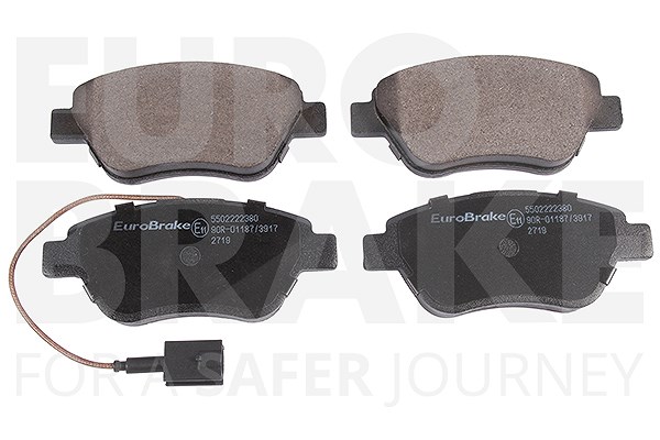Eurobrake Bremsbelagsatz Vorderachse [Hersteller-Nr. 5502222380] für Citroën, Peugeot, Lancia, Fiat, Alfa Romeo