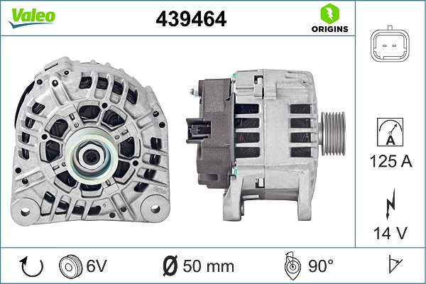 Valeo Generator [Hersteller-Nr. 439464] für Nissan, Opel, Renault, Vauxhall