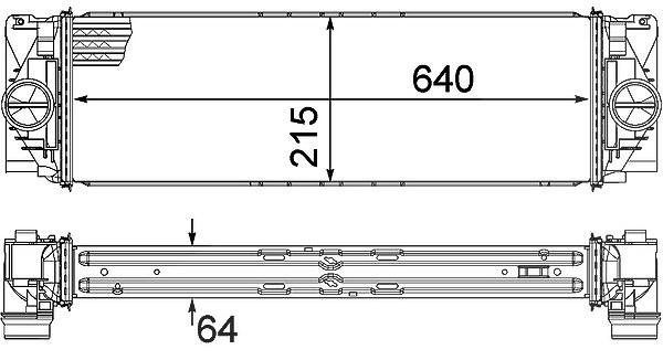 Mahle Ladeluftkühler [Hersteller-Nr. CI368000P] für VW, Mercedes-Benz