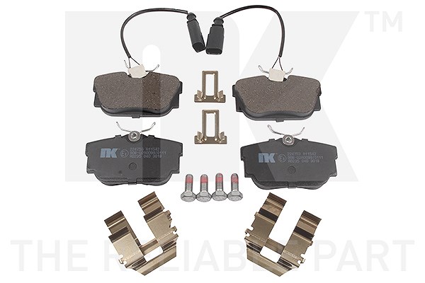 Nk Bremsbelagsatz Hinterachse + Verschleißwarnkontakt [Hersteller-Nr. 224753] für VW, Seat, Ford