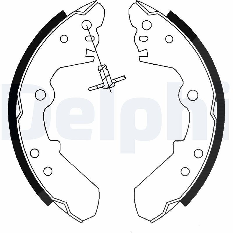 Delphi Bremsbackensatz [Hersteller-Nr. LS1687] für Isuzu, Opel, Vauxhall