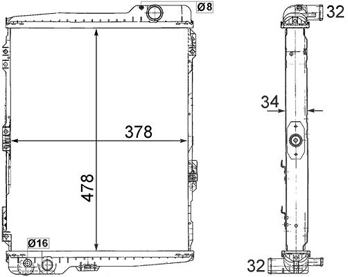 Mahle Kühler, Motorkühlung [Hersteller-Nr. CR253000S] für Audi