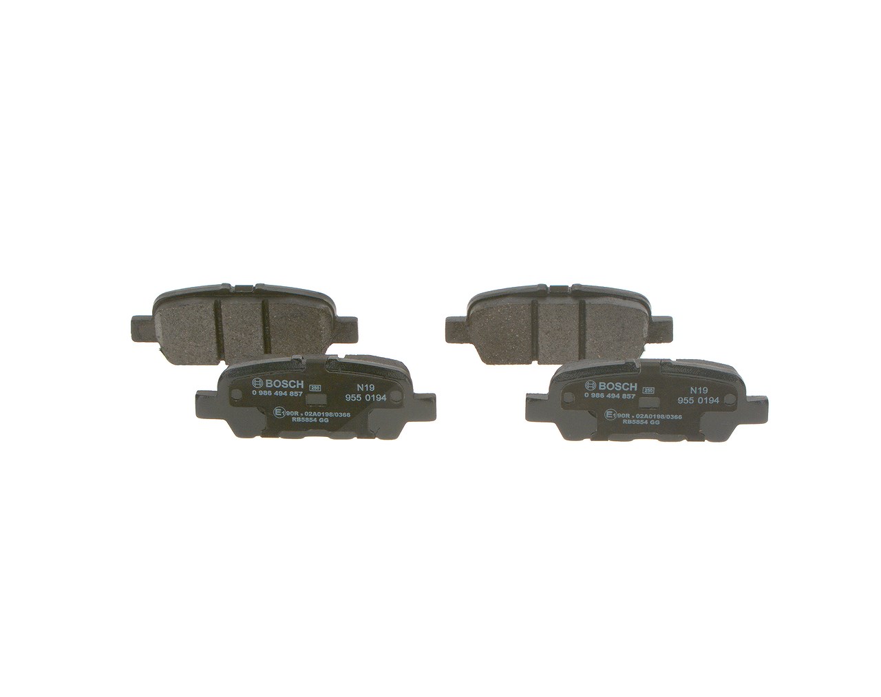 Bosch Bremsbelagsatz, Scheibenbremse [Hersteller-Nr. 0986494857] für Infiniti, Nissan, Renault